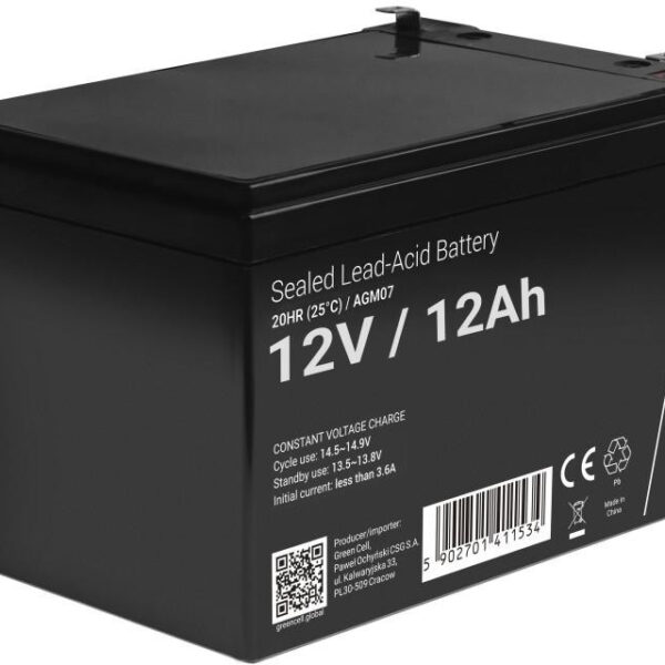 Akumulátor AGM Green Cell VRLA 12V 12Ah