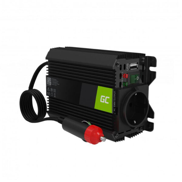 Menič Napätia Invertor Green Cell PRO 12V / 230V 150W/300W Modifikovaná Sínus INVGC06