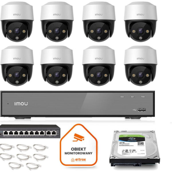 Sada monitoringu IMOU 8x kamera Cruiser 4MP POE