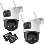 Sada 2 kamier IP IMOU Cruiser Dual 10MP (5MP + 5MP) s kartami pamäte 32GB