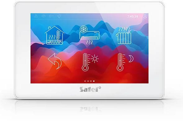 SATEL Ovládací panel s displejom dotykowym 7" INT-TSH2R-W biely