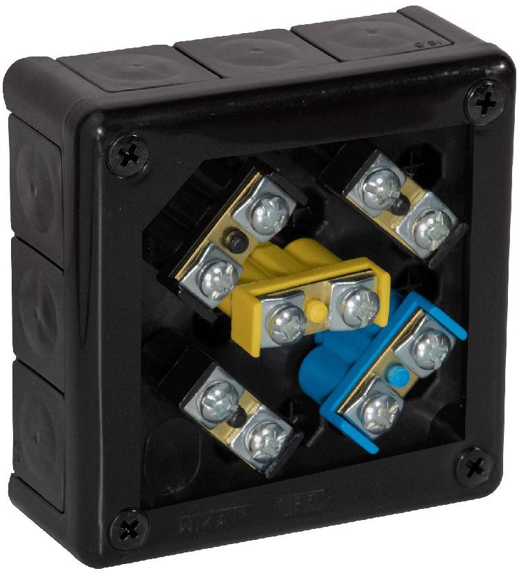 Inštalačná krabica nadomietková s svorkami 12 vstupov Viplast VP-51 Čierna IP55 118x118x46mm 051-55
