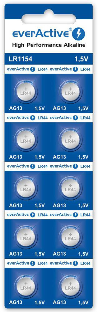 Batéria AG13 / G13 / LR44 / LR1154 everActive 1,5V (blister 10 ks)