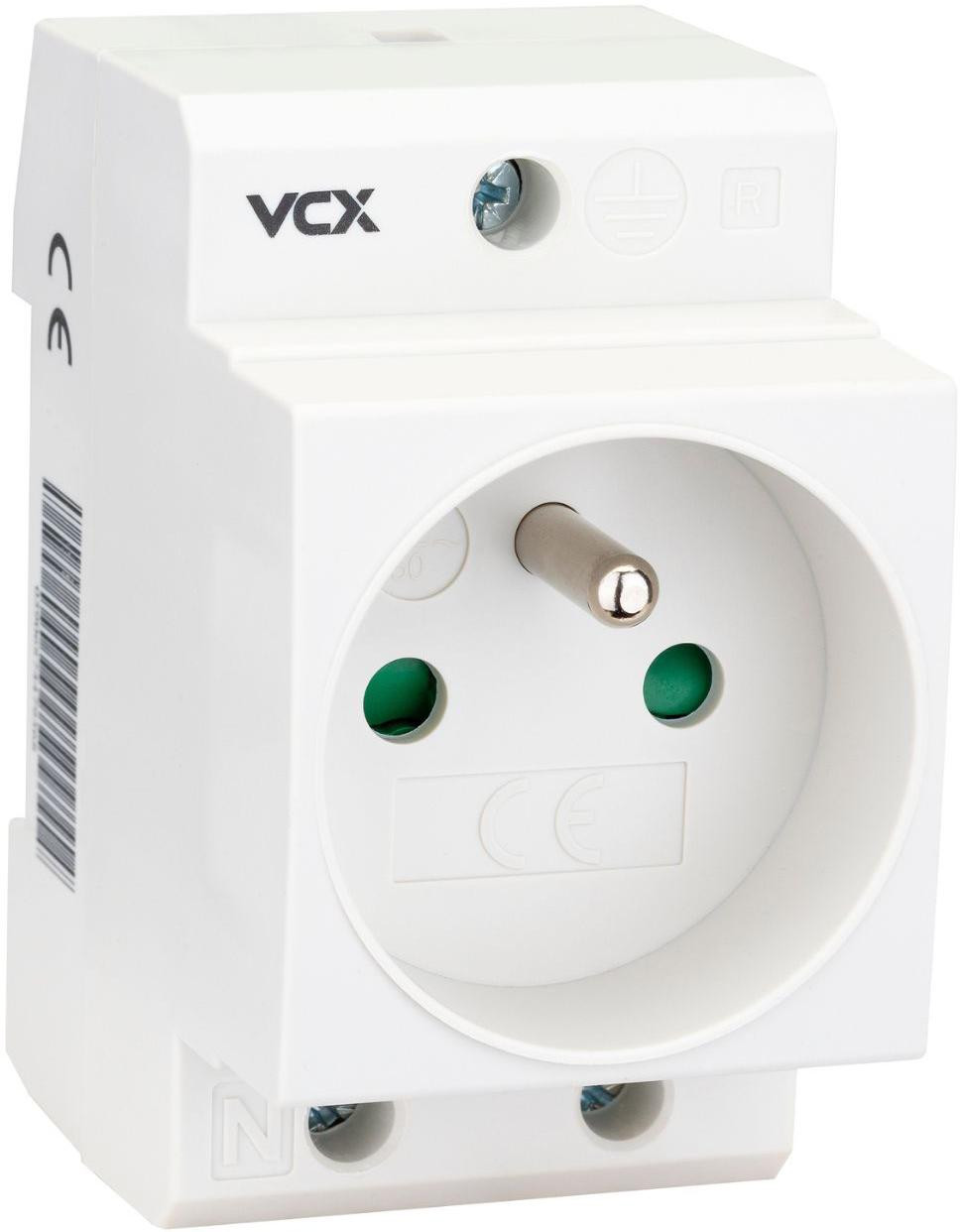 Zásuvka na lištu TH 35 s kolíkom uzemňovacím 230V VCX GN TH