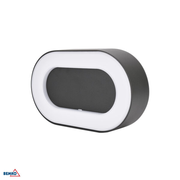 Svietidlo fasádna Valit 10W 4000K 850LM IP65 203X45X123MM owalna grafit