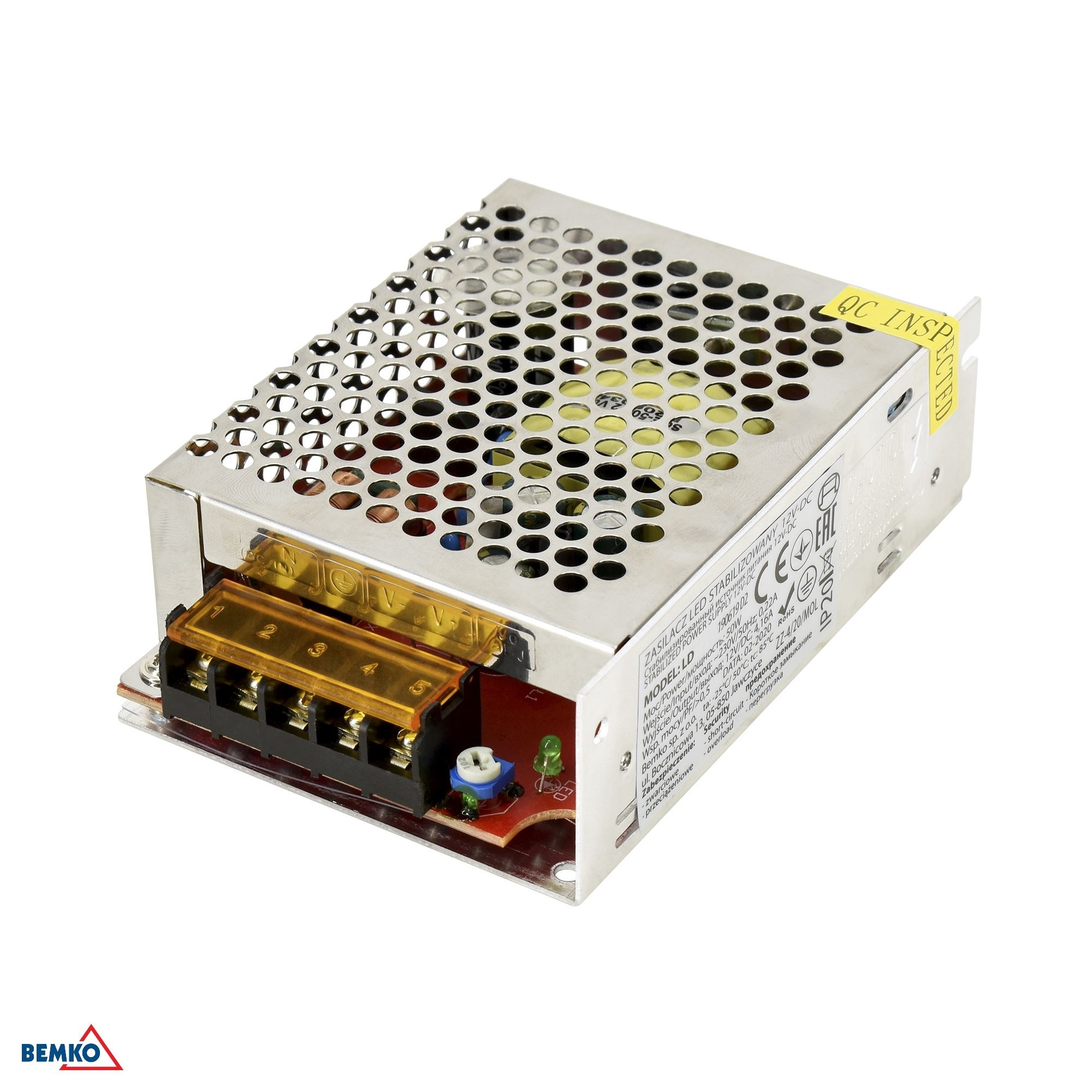 Napájací zdroj elektronický LED 12V 50W