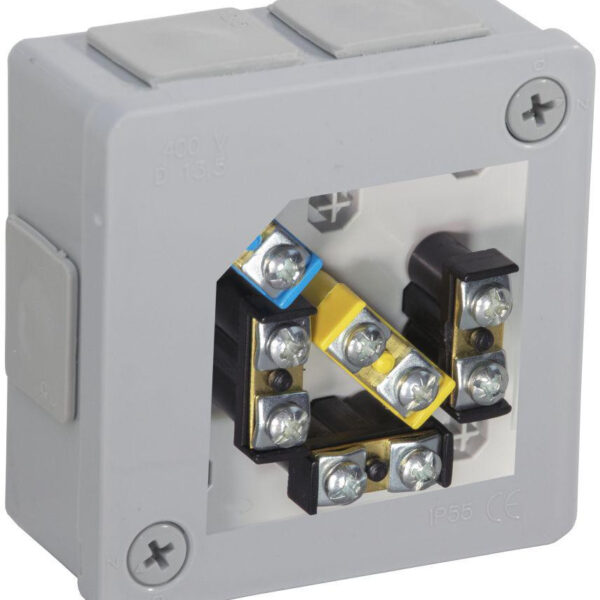 Inštalačná krabica nadomietková s svorkami 6 vstupov Viplast VP-22 Sivá IP55 86x86x40mm 022-53
