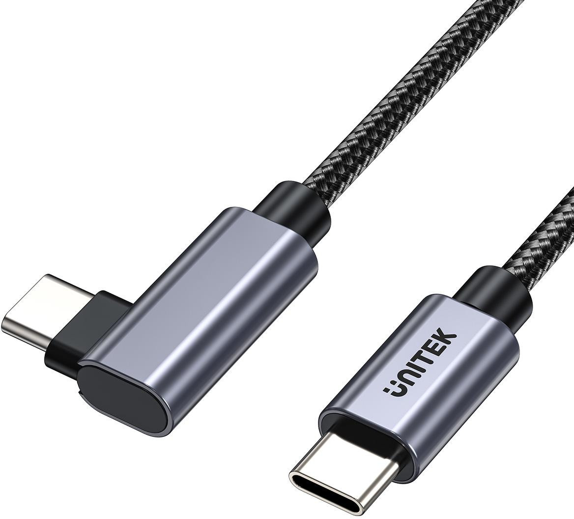 Unitek Kábel USB-C rohový 90° PD100W 1m